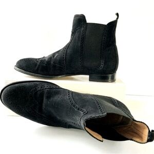 Hermès black suede Brighton boots